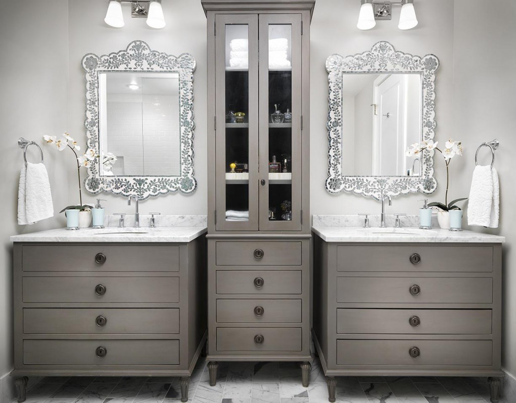 White European Bathroom Vanity