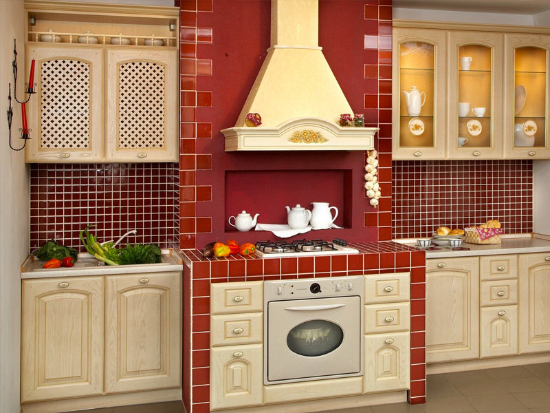 Painted-Red-Kitchen-Cabinets-Nysaan