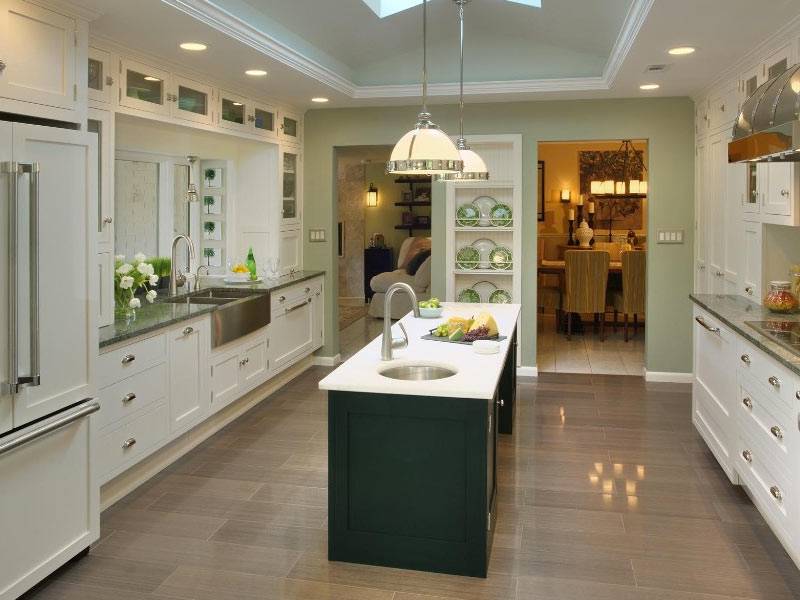 Narrow-Kitchen-Island-with-Sink-Crown-Point-Cabinetry