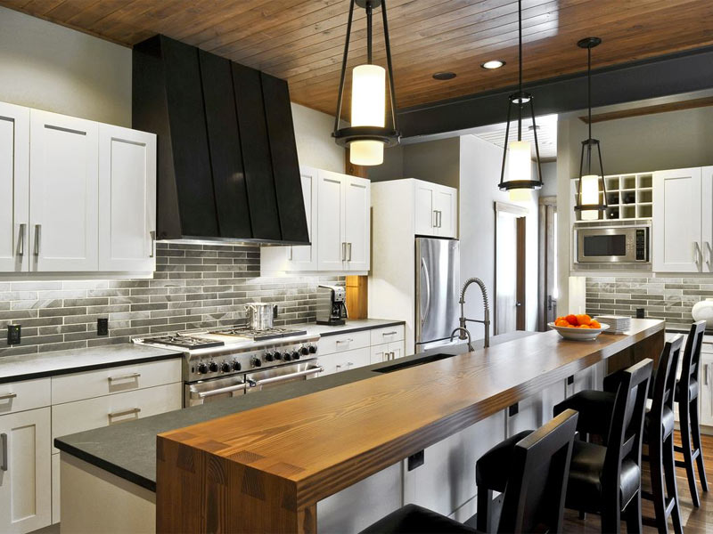 Transition-Kitchen-Island-with-Wood-Bar-Hyde-Evans-Designs