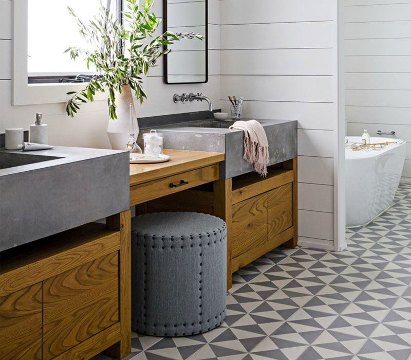 Rustic-Bathroom-Vanity-Concrete-Sinks-House-Beautiful