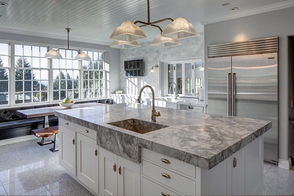 Transitional-Kitchen-with-Granite-Counters-and-Sink-Hammer-and-Hand