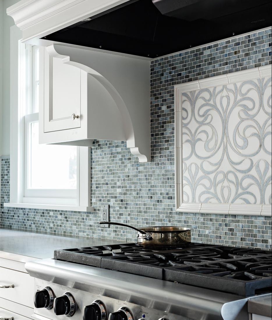 Custom Mosaic Stove Backsplash Mosaik Design and Remodeling