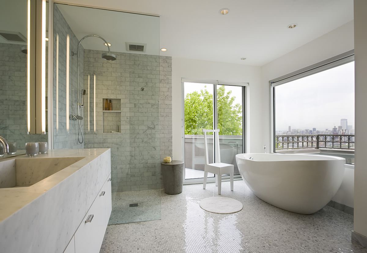 Luxury Master Bath Freestanding Tub Stuart Silk Architects