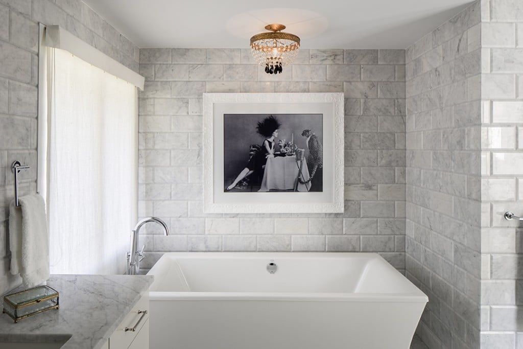 Luxury Master Bath Stand Alone Tub Chandelier Duet Design Group